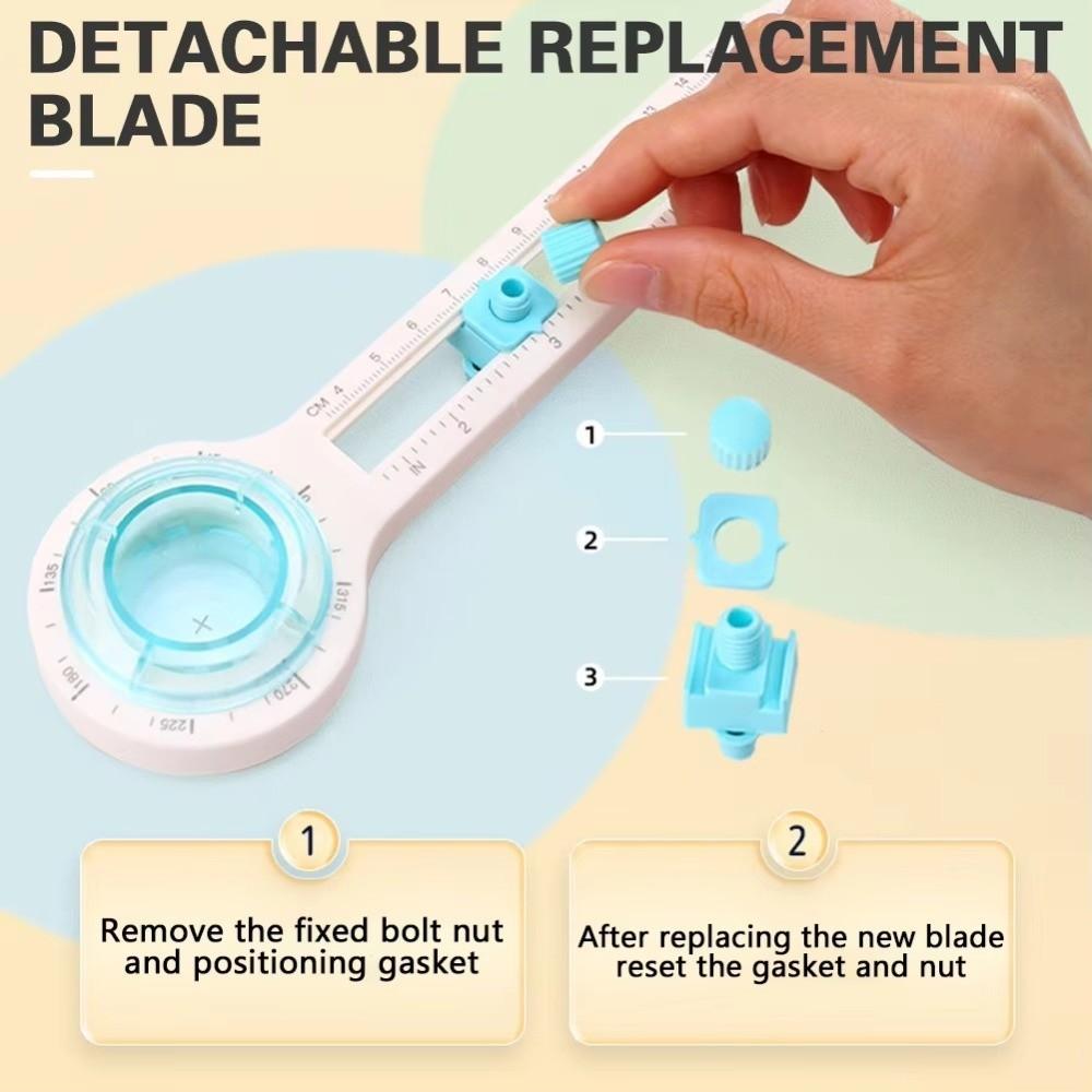 Multifunctional Rotating Compass Cutting Tool Home DIY Round Gauge New Durable Paper Trimmer
