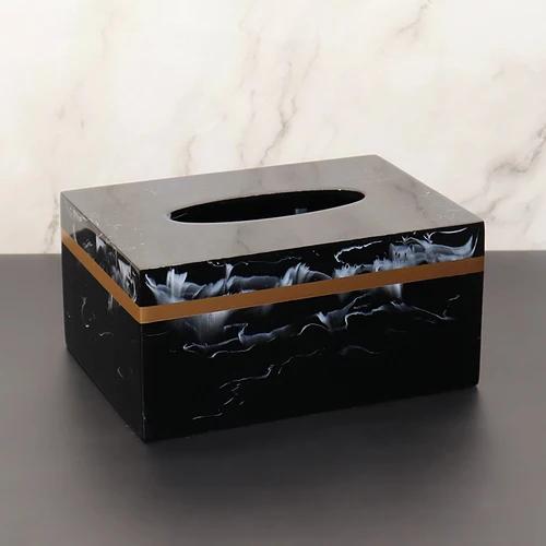 1pc Resin Tissue Box Living Room Desktop Decor Coffee Table Tissue Storage Box Bathroom Decoration Accessories Toilet Utensils