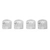 Effector Control Knobs, Guitar Effector Knobs with Slot Design, 4-Piece, High Precision, Transparent
