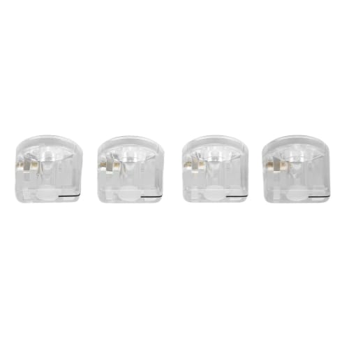 Effector Control Knobs, Guitar Effector Knobs with Slot Design, 4-Piece, High Precision, Transparent