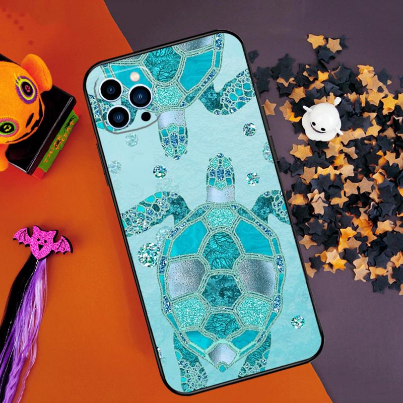 Cute Sea Turtle Bumper Case For iPhone 16 15 14 Pro Max 11 12 13 Pro Max Mini XR 16e 16 15 Plus Phone Cover