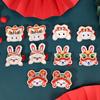Kids New Year Hair Accessories Plush Embroidered Lion Dance Clips Girl Chinese Red Cartoon Lion Head Hairpin Holiday Headwear