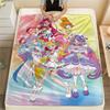 Pretty Cure Main Characters pattern Flannel Blanket, High quality Comfortable for All Seasons, Home Decor, Warmth and Comfort, Perfect for Gifts.