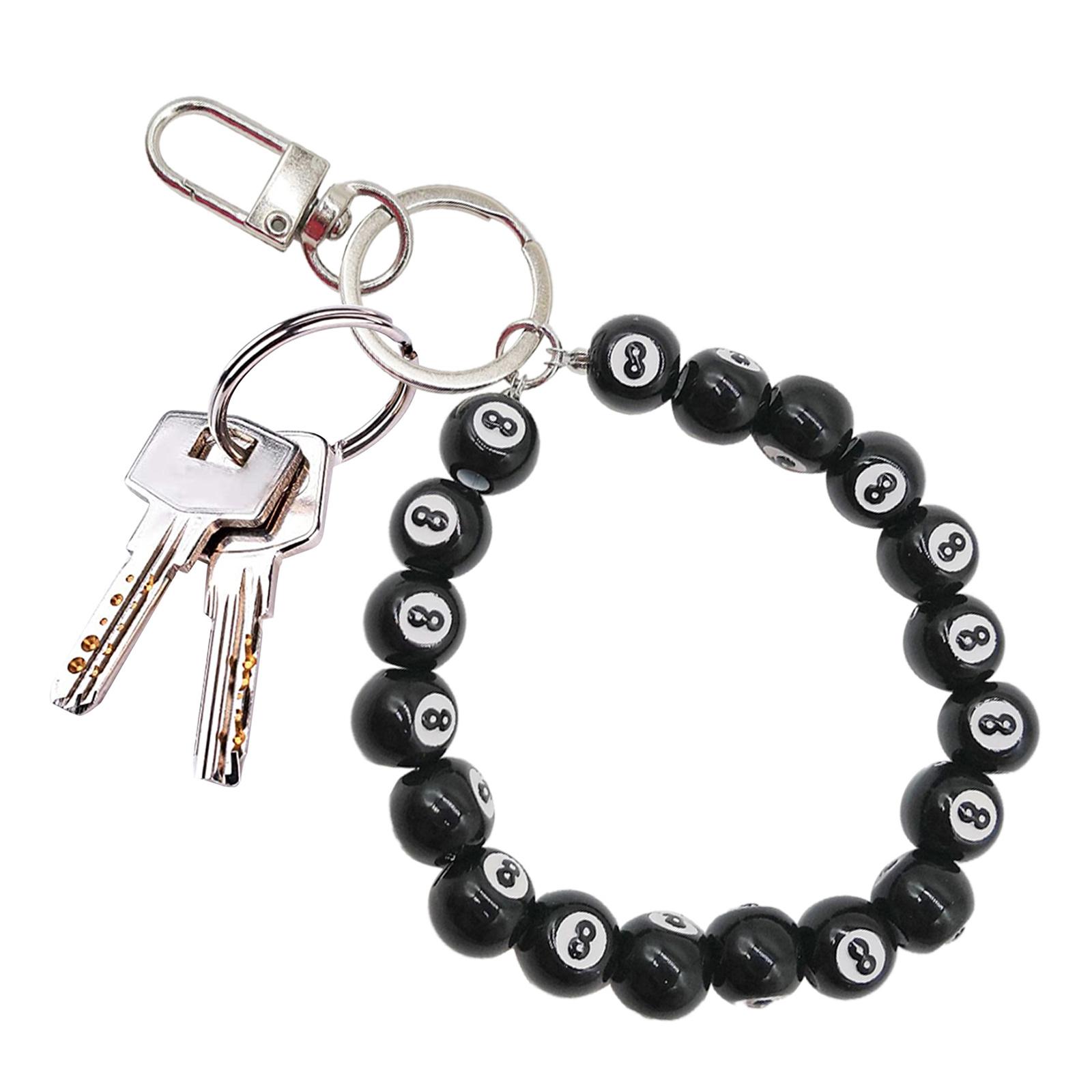 

Брелок для бильярдного шара с бусинами, цепочка на запястье для телефона, браслет, брелок для ключей от машины, сумка с подвеской, ремешок, аксессуар для телефона