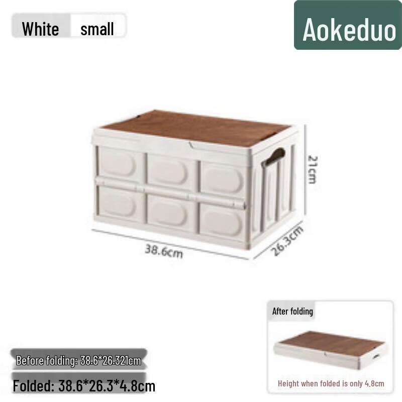 Aokedu Outdoor Foldable Storage Box with Wood Lid