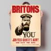 Britons Wants You Tinplate Posters Customizable Wall Art Retro Vintage Metal Signs for Home Room Bedroom Decorations Wand Deko