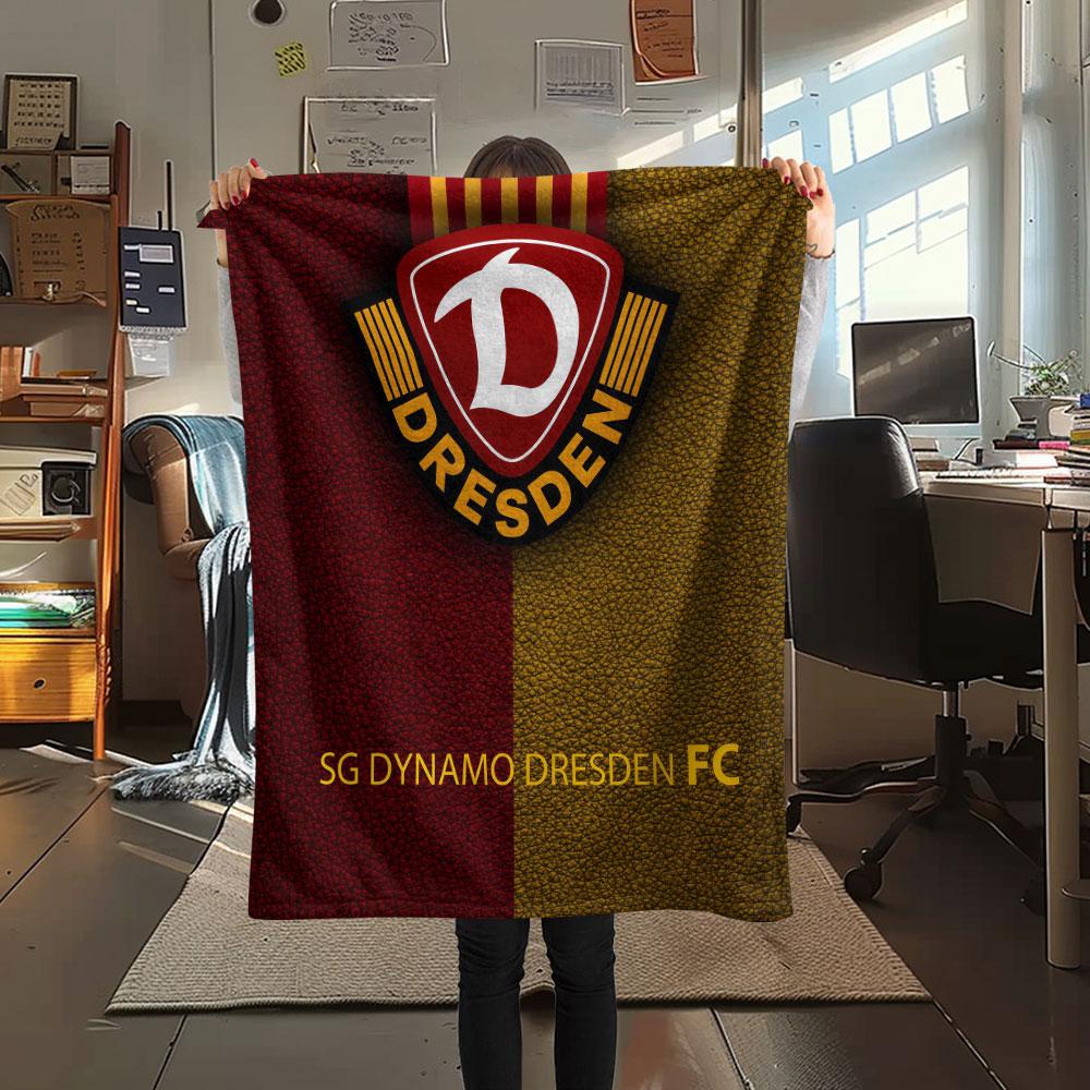 1 Stück Dynamo Dresden gemusterte Flanelldecke für alle Jahreszeiten geeignet für Heimdekoration Wärme und Komfort Geschenke Feiertagsgeschenk
