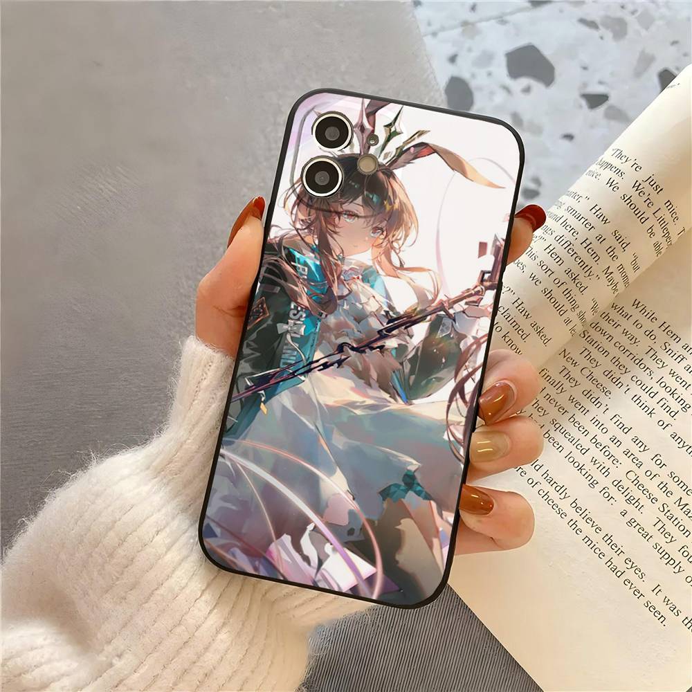 Amiya Animated Game A-Arknights Phone Case For IPhone 17 Air 16 15 14 13 Pro Max 11 12 Black Silicone Cover