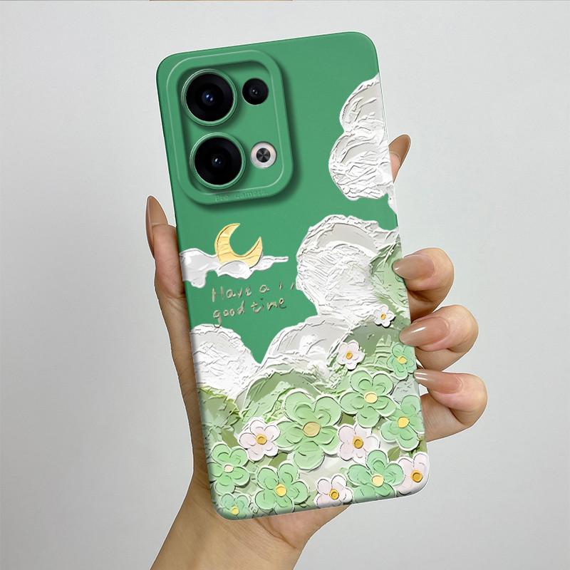 For OPPO Reno 13 CPH2689 Reno13 Phone Case Soft Silicone Funda Sweet Painted Fashion Cartoon Bumper Coque Printed Back Cover