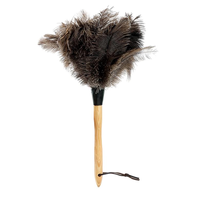 Feather Duster Wooden Handle Duster Anti-Static Dust Removal Dusters Ostrich Duster Feather Fur Brush For Home Cleaning Tools