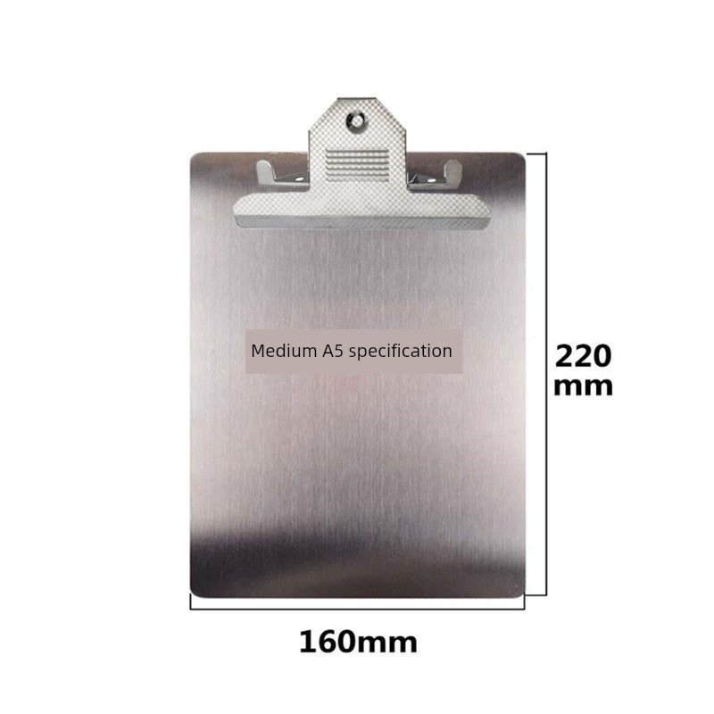 A4 Stainless Steel File Folder Thickness 1 Mma5 Stainless Steel Board Clamp Writing Board Document Board Bill Menu Plywood