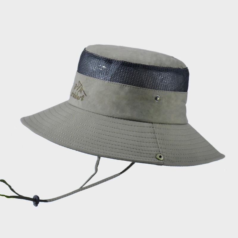 

Outdoor Summer Bucket Hat With Wide Brim Sun Protection For Men зелений