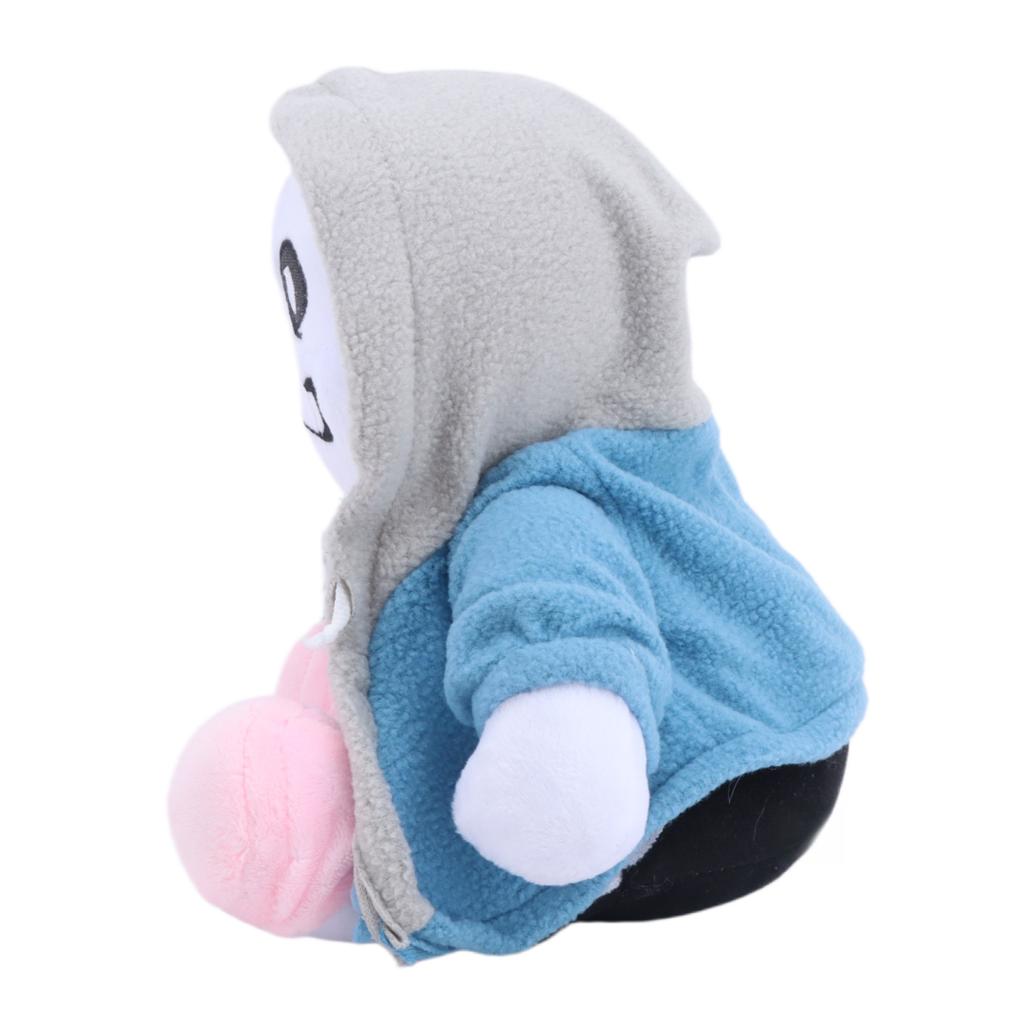 Sans Plush Toy Undertale Game Merch Skeleton Stuffed Doll With Blue Hoodie Pink Slippers Collectible Birthday Gift For Fans