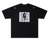 New Model American Hip Hop Heavy IndustryCotton Printed Short Sleeve Tshirt Unisex and   Fashion Couple Loose Heavy