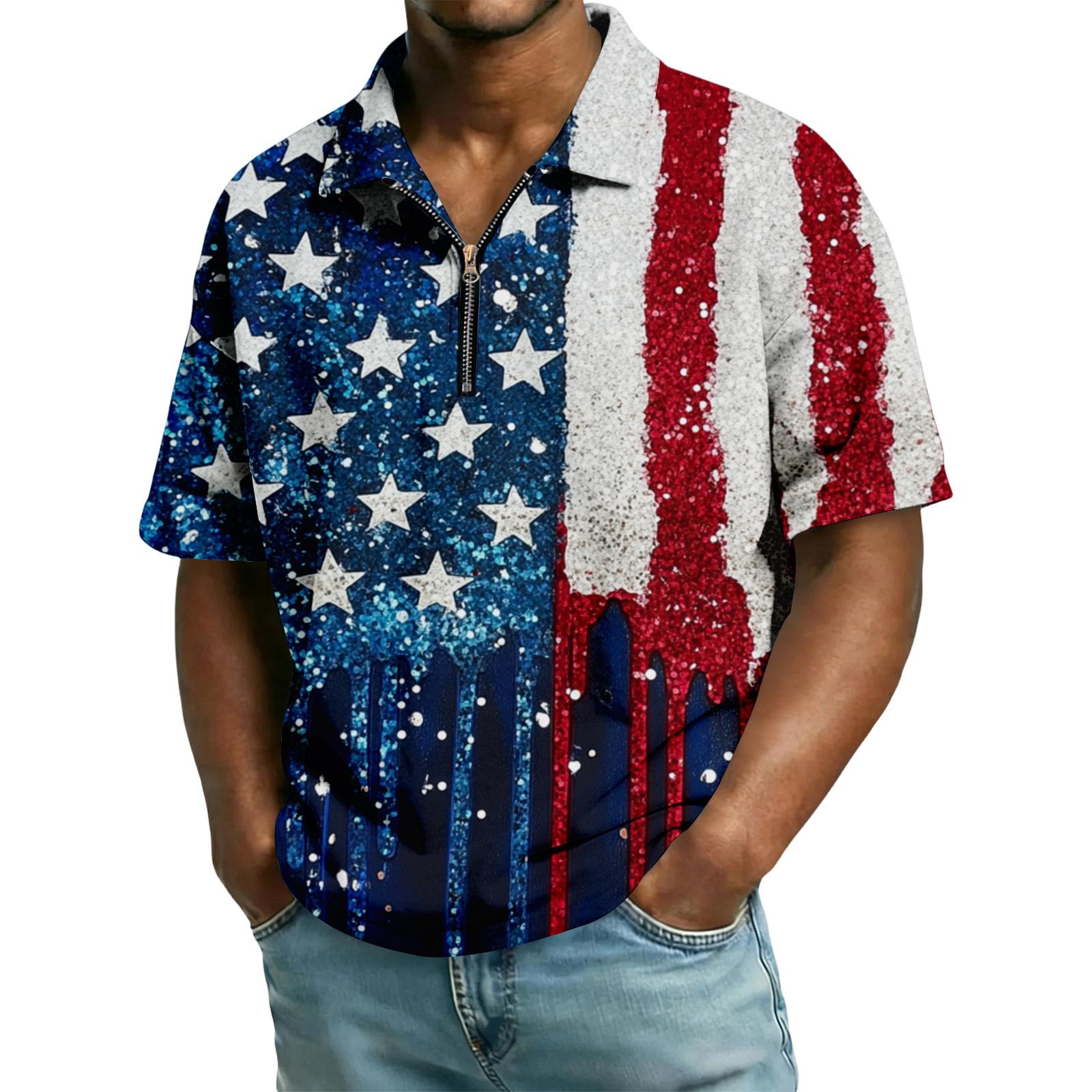 Мужская повседневная модная разноцветная рубашка с узором с короткими рукавами - Мужская плиссированная рубашка с короткими рукавами XL