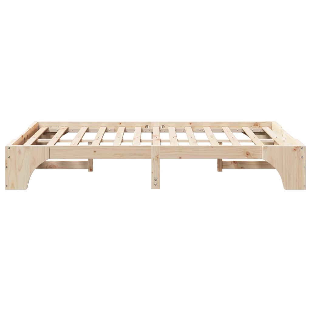 Bed Frame Solid Pine Wood 120 x 190 cm Solid Wood Pine