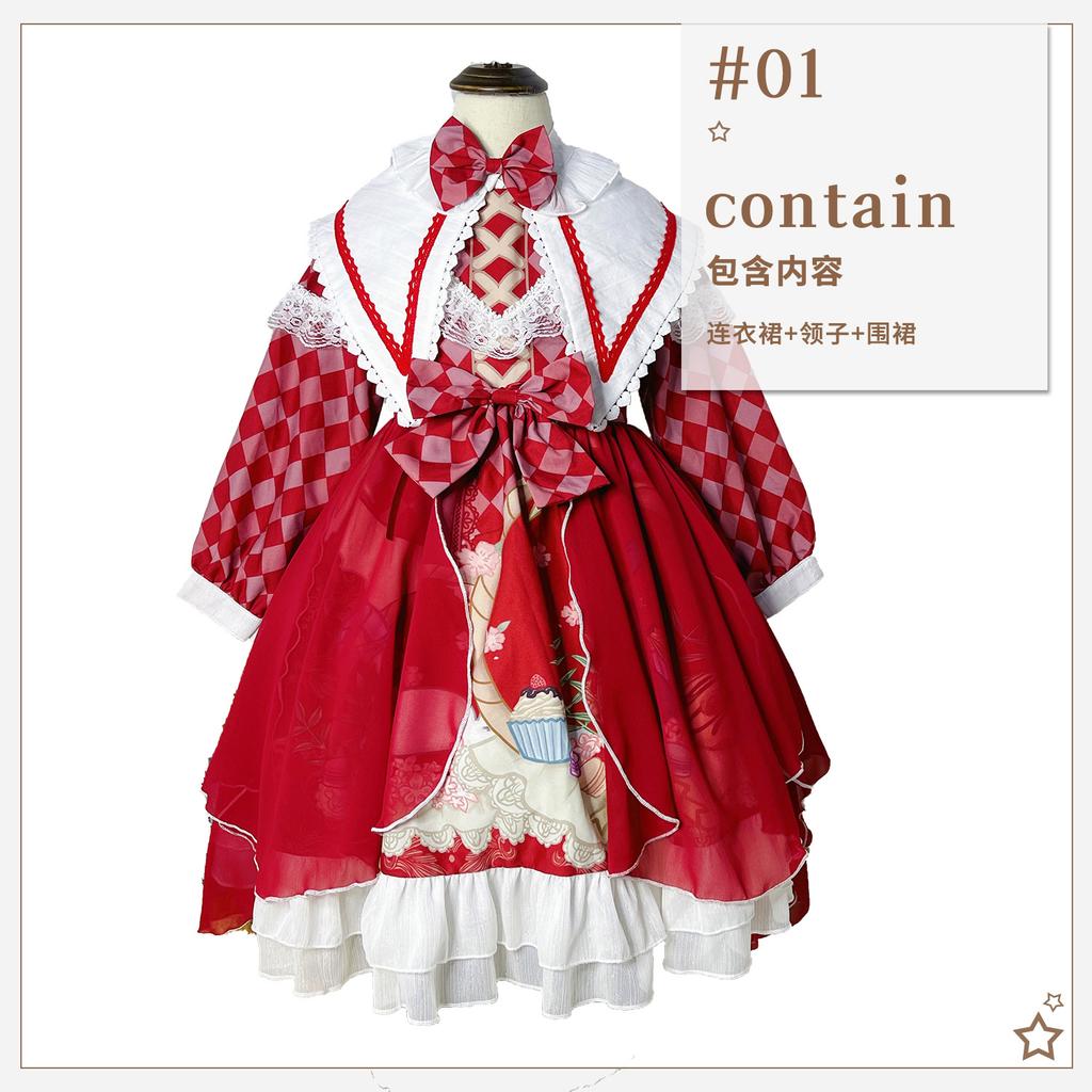 Children's Lolita children's long-sleeved princess dress spring and summer full dress Lolita girls' performance dress