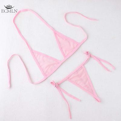 Set 2 pezzi Bikini Perizoma Estremo Sfacciato Mini Bikini Sexy Minuscolo Costume da Bagno per Donna Triangolo Esotico Costume da Bagno