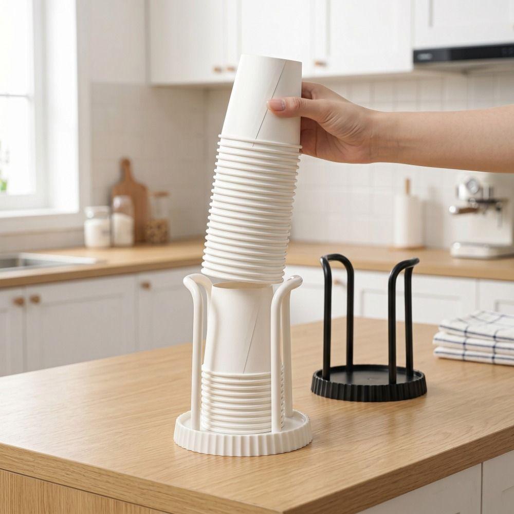 Multifunctional Paper Cup Holder Household Disposables Cups Picker No-drill Cup Storage Rack  Party