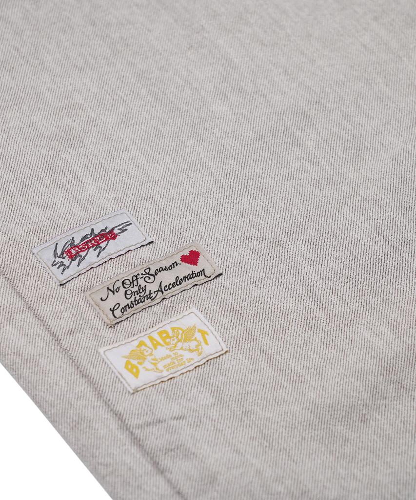 Bieseulaebis Barrel Leg Logo Patch Pants Brown