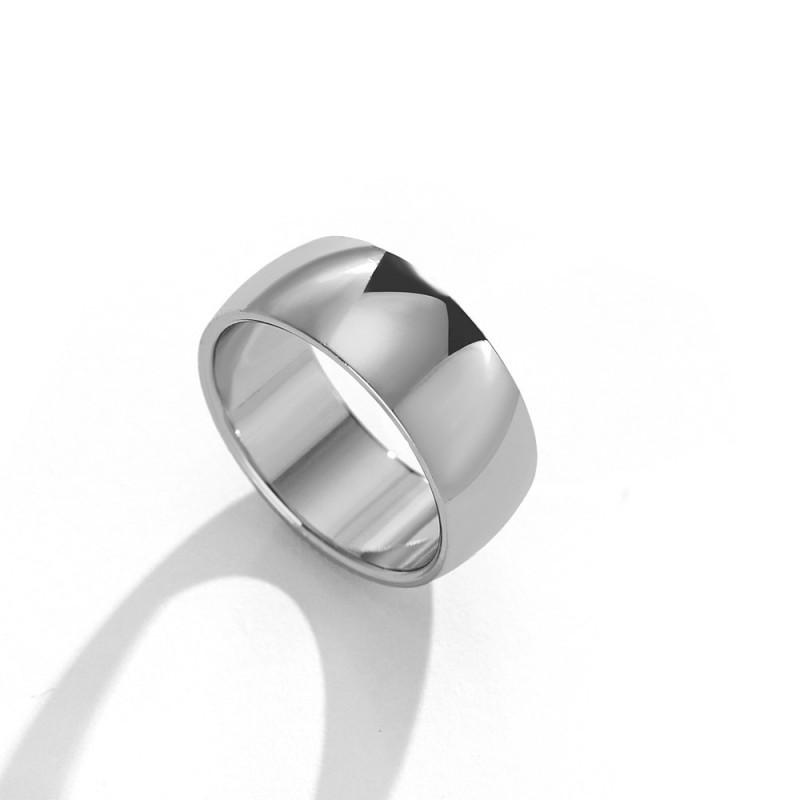 

Silk Scarf Buckle A Niche Titanium Steel Ring In Europe America With Simple Smooth Surface Plain Ring. серебряный