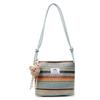 Niche dopamine color woven bag women's new versatile messenger bag vacation beach bucket bag