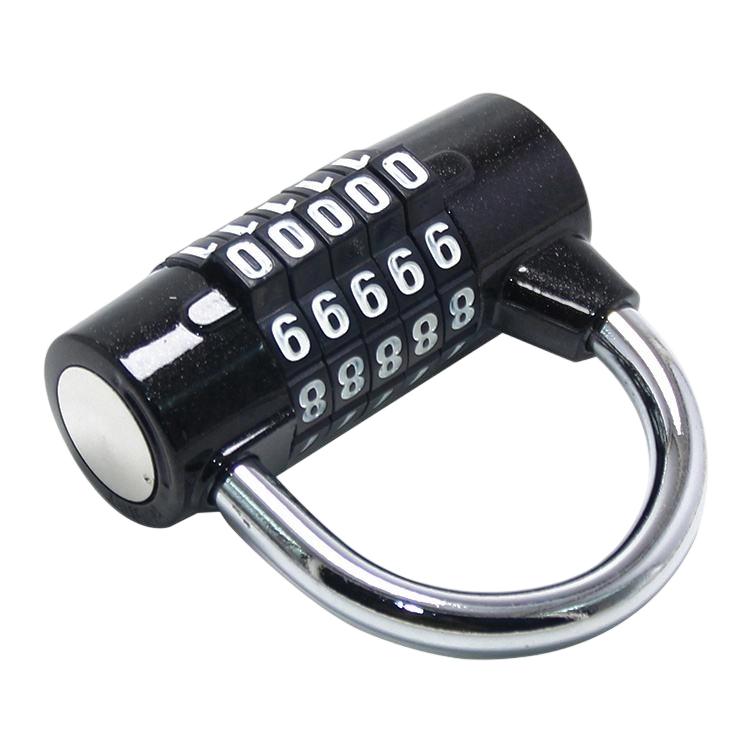 5 Digit Zinc Alloy Combination Padlock High Security U Shape Wide Shackle Design Waterproof Anti-Theft Lock for Gym Locker