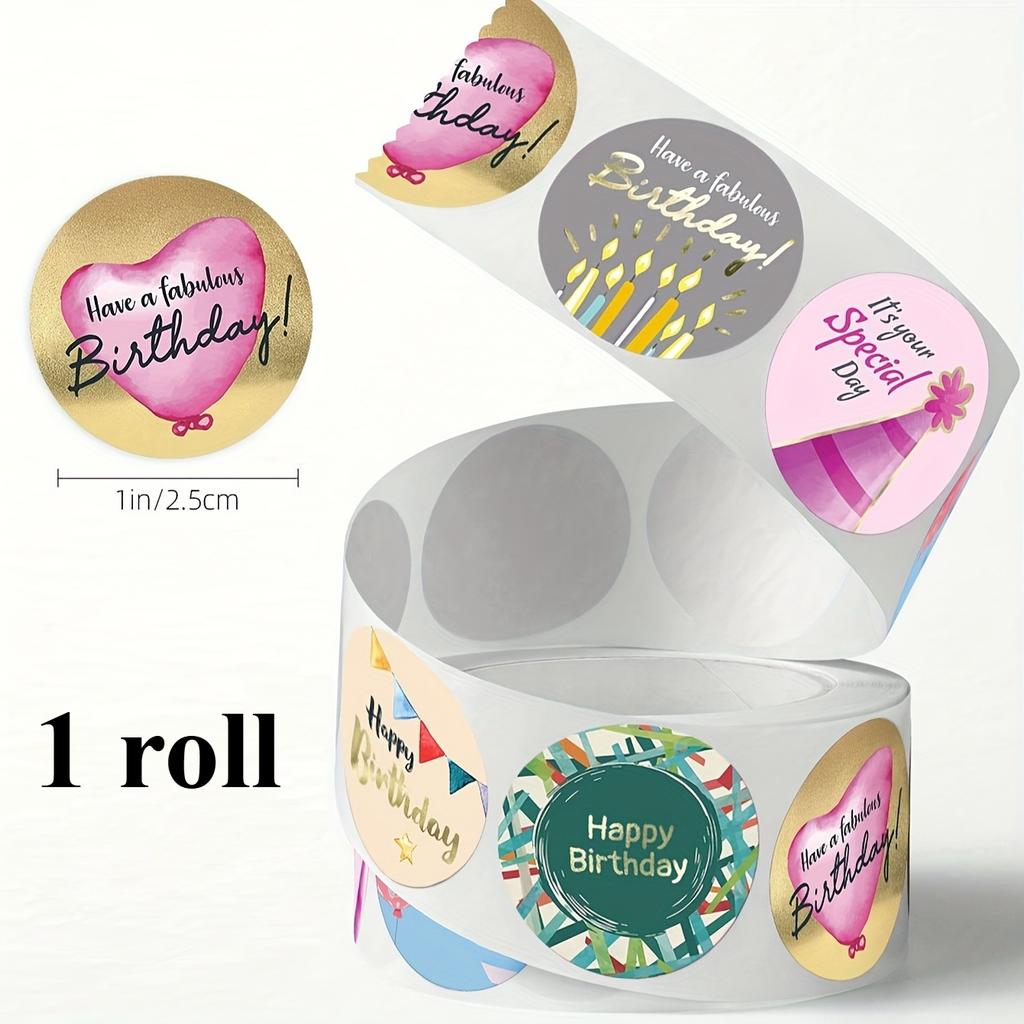 500pcs Stickers Per RollBirthday Celebration Balloons in a Party StyleSuitable for Gift BannersSealing StickersCard Boxes.