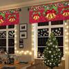 Christmas Short Curtains Merry Christmas Decorations for Home 2025 Navidad Natal Curtains Valance Xmas Ornament New Year 2026