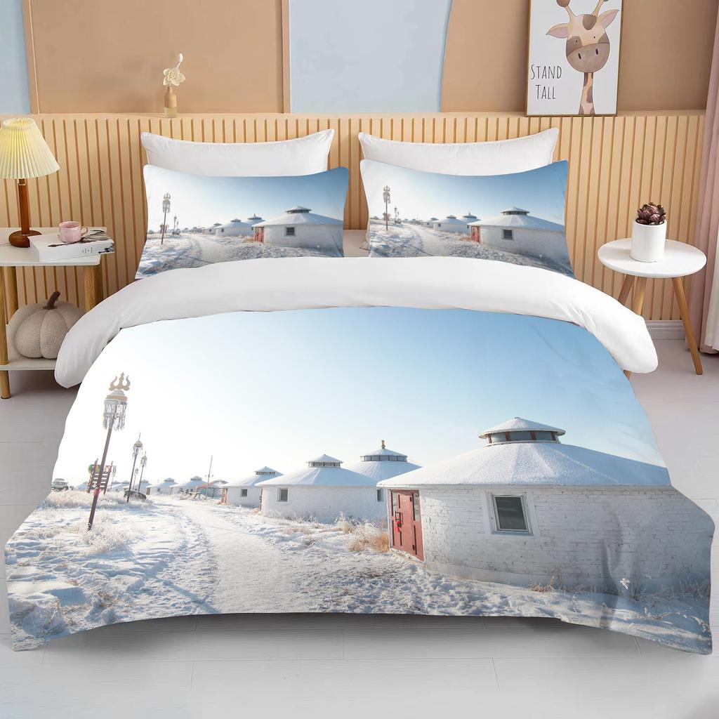 China Grassland European And American King Size Double Bed Children's Bedding  Microfiber Or Polyester Duvet Cover 3 Piece Set