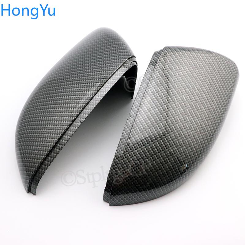 2PCS Side Car Mirror Covers Caps for VW Golf 6 GTI 6 Golf 6 R MK6 R20 Touran Pair Wing RearView Mirror Case Cover Trim Cap Black