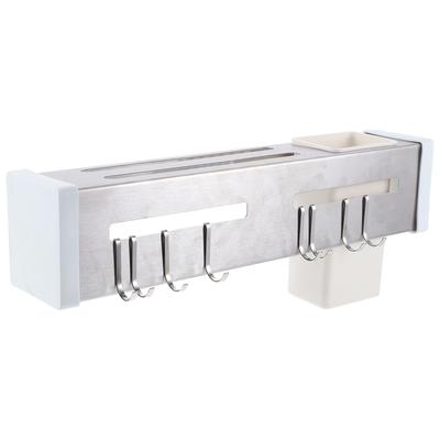 Wall Mount Chopstick Holder Stainless Steel Utensil Holder for Spoons Forks and Kitchen Tools Storage Cutting Board Organizer