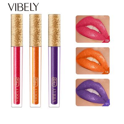 VIBELY Non-Stick Matte Lip Gloss 15 Shades Non-Fading Liquid Lipstick Pearl Burst Lip Glaze Makeup