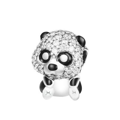 2022 New Arrival Sparkling Cute Panda Charm Beads Fits Europe Bracelet 925 Sterling Silver DIY Jewelry Making Accessories
