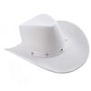 Western Costume Hat Studs Accent White Pink Soft For Festivals Camping