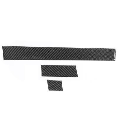 3pcs Carbon Fiber Dashboard Panel Trim Cover Decoration Fit for 5 Series E60 E61 2004‑2010