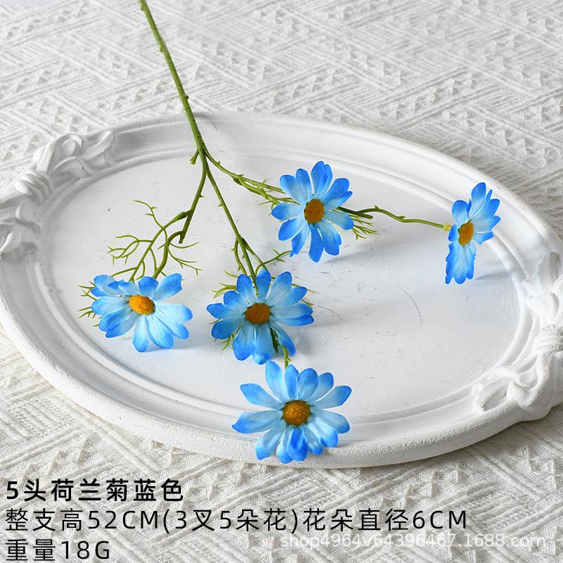 5 шт. имитация пятиглавой хризантемы синий