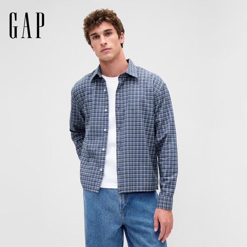 Gap Herren Oxford Karo Langarmhemd