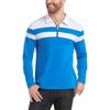 Men's Long Sleeve Striped Polo Shirts 1/4 Zip Cotton Patchwork Collared Shirt Casual Fashion Pullover Slim Fit Golf Shirt