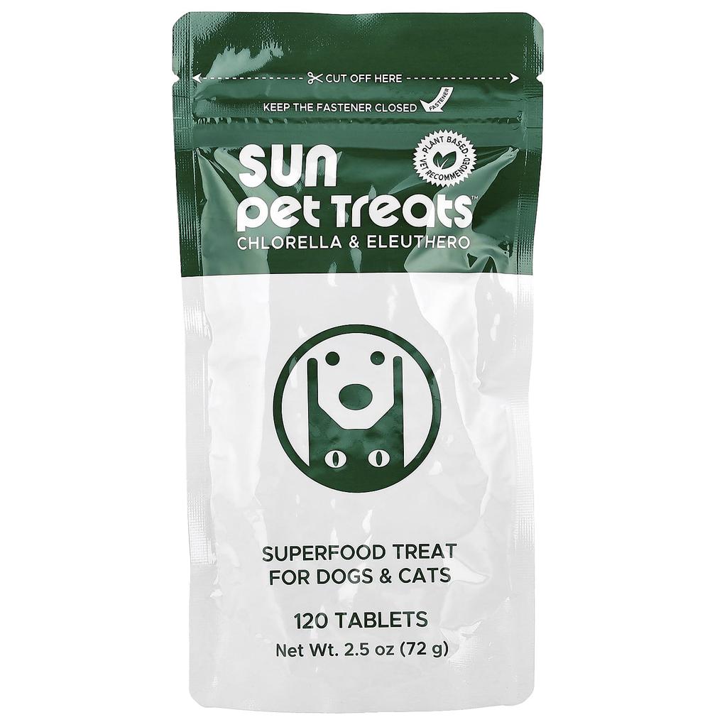 Sun Pet Treats™, Chlorella & Calystegia, for Dogs & Cats, 120 Tablets