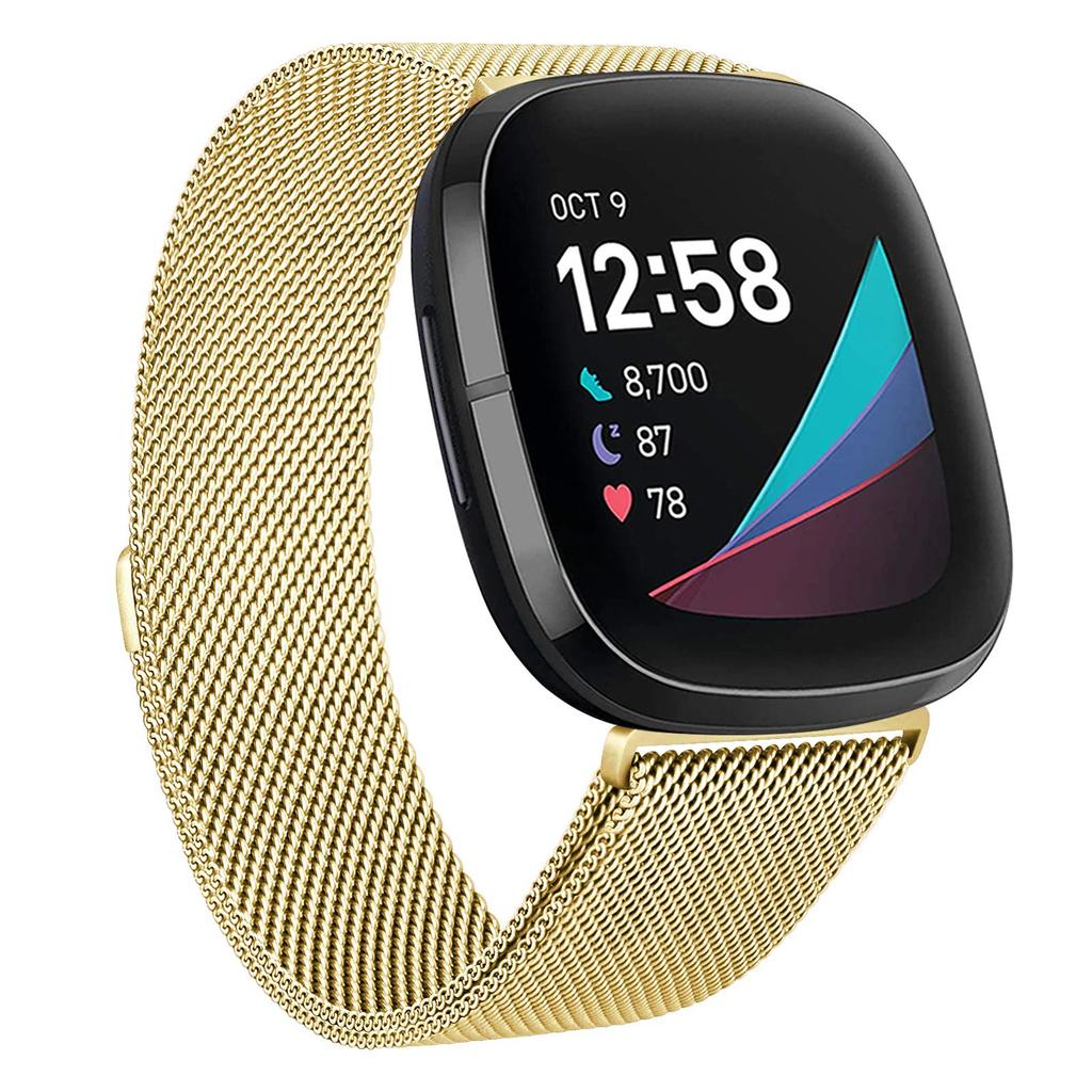 Milanese strap for Fitbit versa 4 3 Band Sense/Lite Magnetic Loop watchband Stainless Steel metal Bracelet Fitbit versa 2 band
