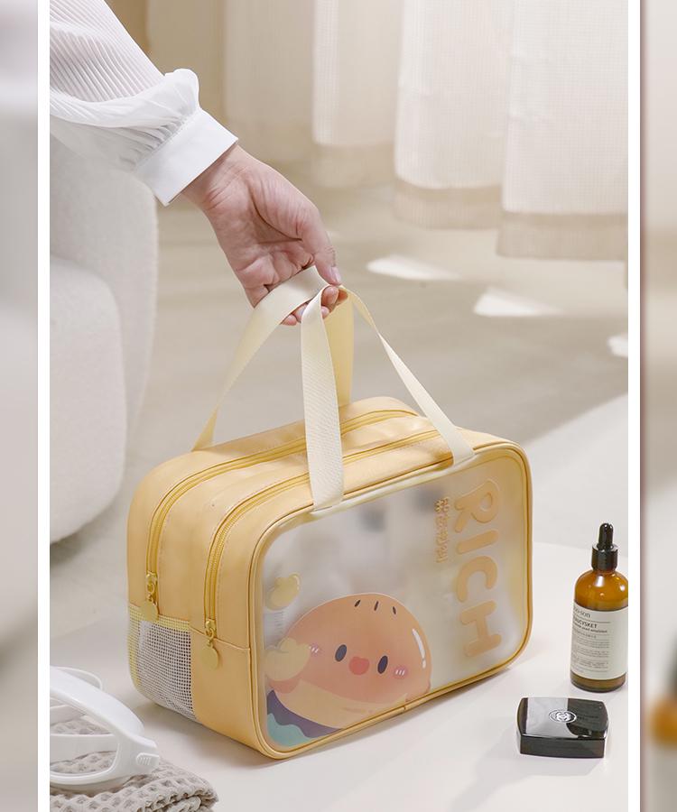 Vodotěsná taška na make-up a toaletní potřeby pro ženy - Velká kapacita, Oddělení mokrého/suchého, Ideální pro služební cesty a cestování.