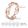 Vintage Filigree Flower Ring Women Girls Stainless Steel Romantic Gold Color Casual Rings Jewelry Anniversary Gift