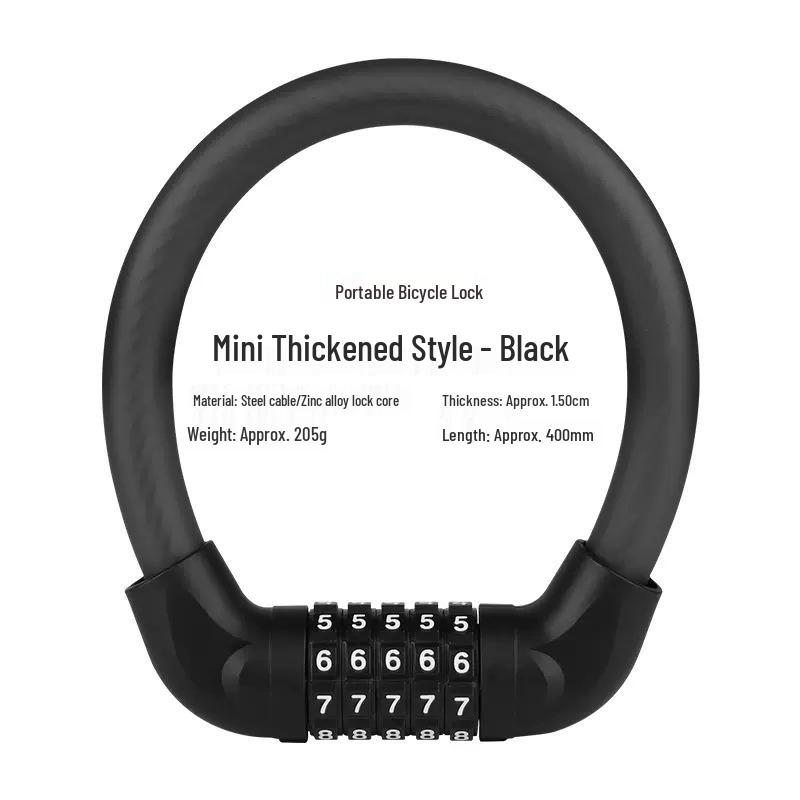 

Cycling Gear Steel Anti-Theft Lock: Five-Digit Combination for Bikes & Motorcycles