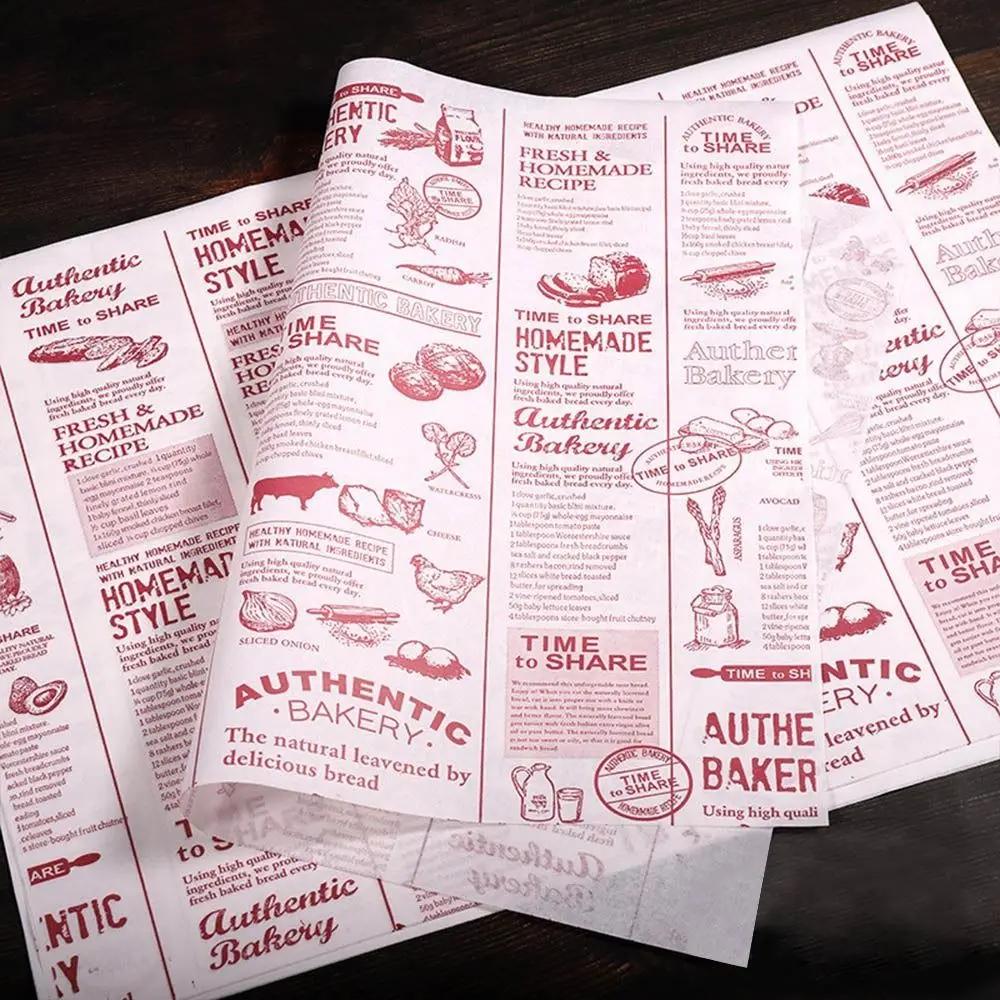 Food Wrappers Paper Newspaper Style Wrapping Paper Non-stick Wrapping Paper Wax Paper Oil-proof Baking Paper Food Packaging