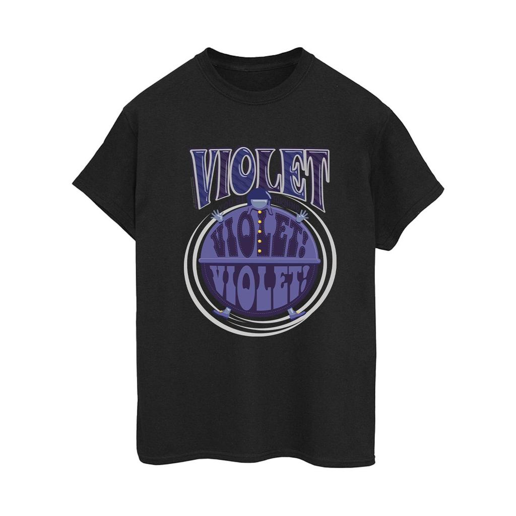 Willy Wonka Womens/Ladies Violet Turning Violet Cotton Boyfriend T-Shirt