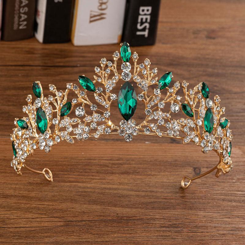 

Bridal Crown Headdress Colorful Rhinestone Crown Queen Birthday Headband Wedding Hair Accessories