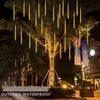 LED Meteor Shower Solar String Lights - Waterproof Outdoor Holiday Tree Decoration