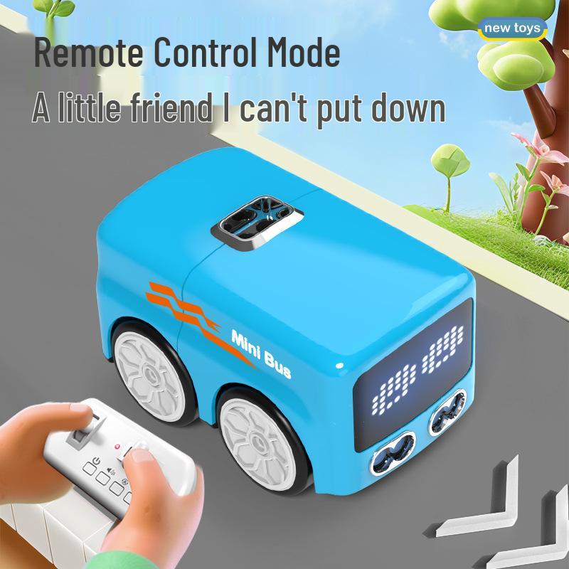 Smart Gesture-Controlled Mini Bus: Automatic Obstacle Avoidance & Line Following Desktop Toy Car