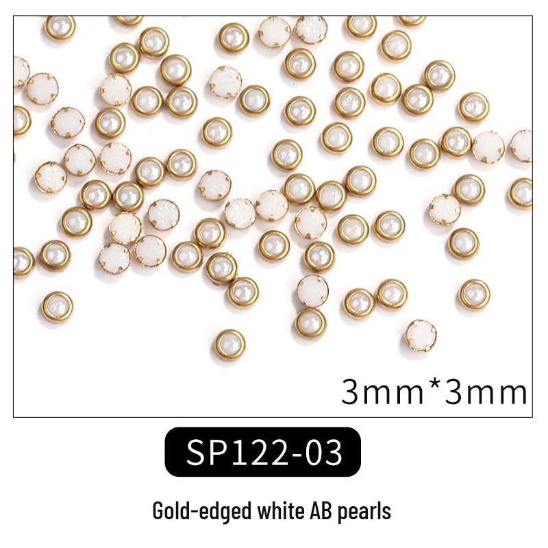 Strass & Perle Miste per Unghie con Fondo Piatto - 100 pz